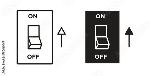 Electric switch icon. Symbol, logo illustration. graphic icon set