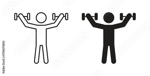 Exercise icon. Symbol, logo illustration. graphic icon set