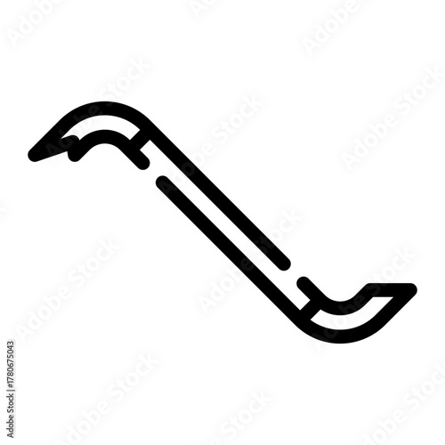 crowbar line icon