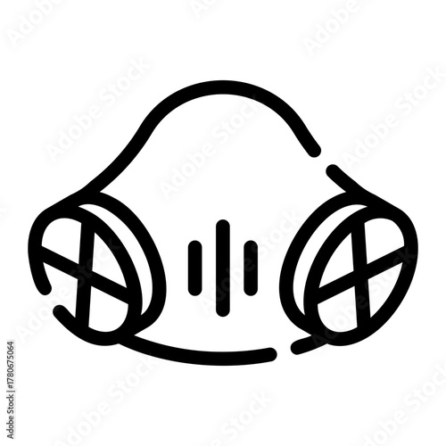 face mask line icon