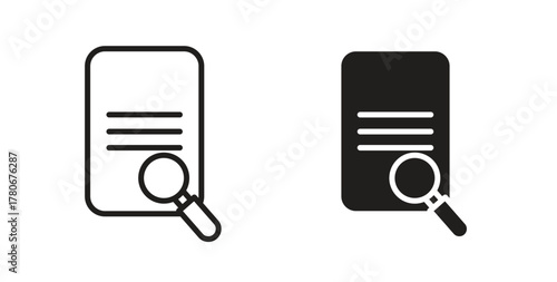 Defining icons with simple flat and thin stroke style