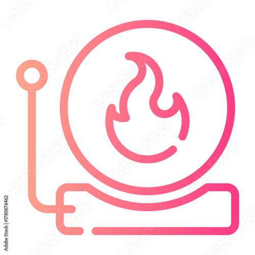 fire alarm gradient icon