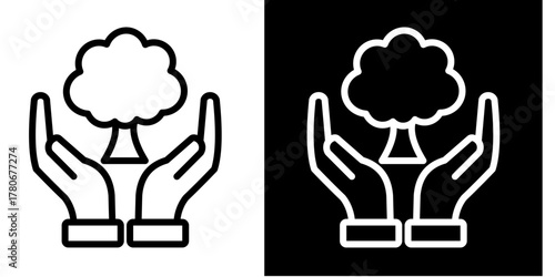 Tree  Icon Set White Style Collection
