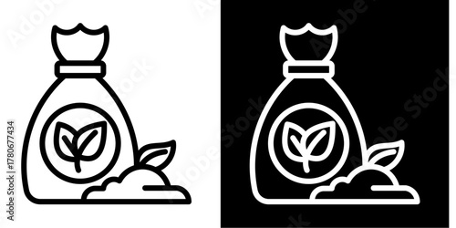 Compost  Icon Set White Style Collection

