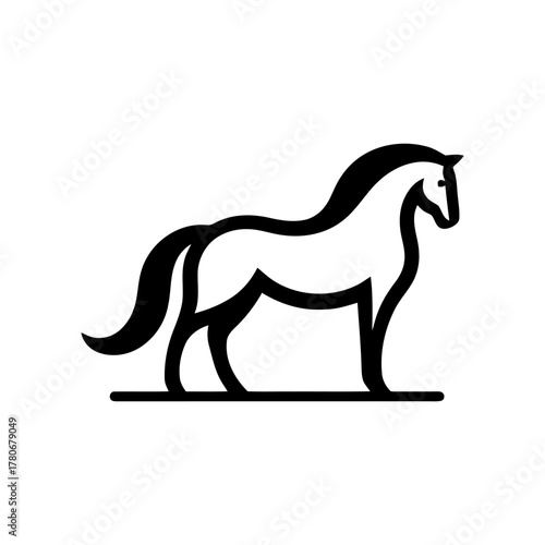 Horse equine outline standing design