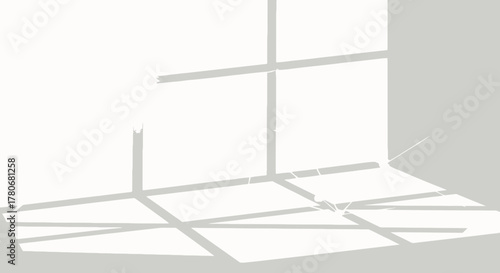 Elegant simplicity a dance of light and shadows abstract window patterns in soft hues