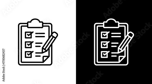 Assessment  White Icon Set Design