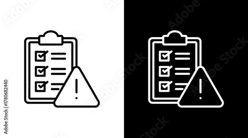 Risk Assessment  White Icon Set Design