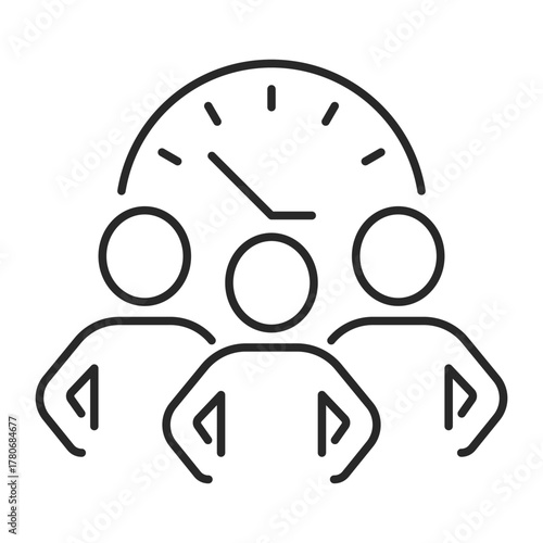 group work time line icon