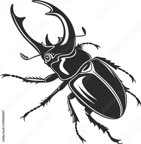 stag beetle silhouette