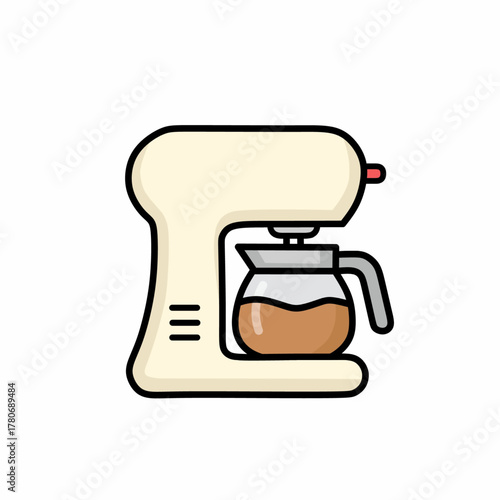 Coffee Maker Machine: Fresh Brewed Morning Beverage Icon