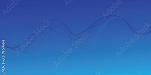 Abstract dotted curves. Halftone themed pattern. Abstract curved and twisted gradients. Blue vector design elements.