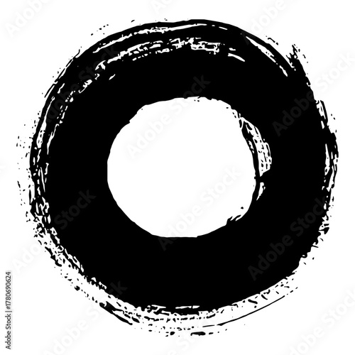 Hand drawn black ink brush strokes for grunge design backgrounds