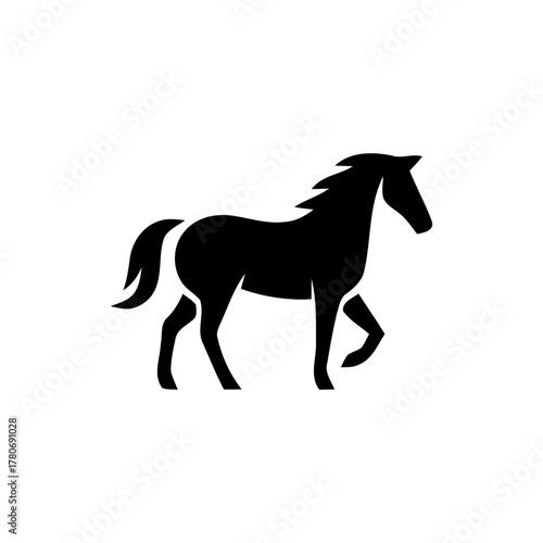 Horse minimal black silhouette