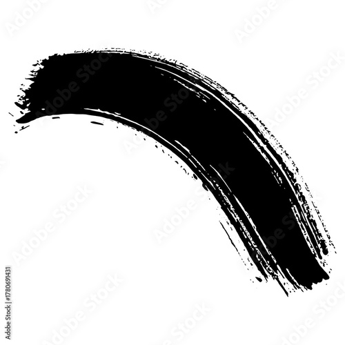 Hand drawn black ink brush strokes for grunge themed designs