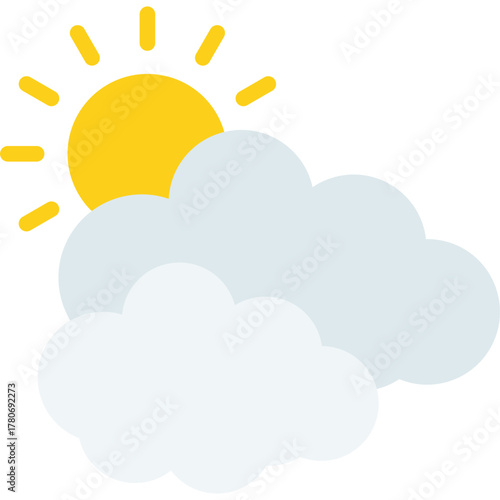 Clouds And Sun Icon