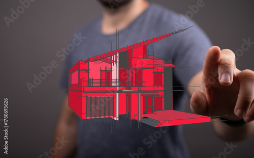 Conceptual image of a hand ...