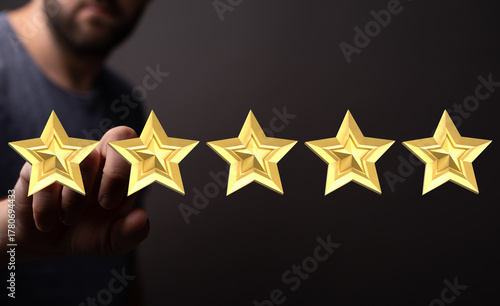 A person's hand touching fi...