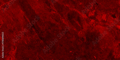 Abstract red grunge natural smooth cement concrete floor and plaster dirty wall background texture. red marble texture and red paper texture. plastered long panoramic concrete wall background.
