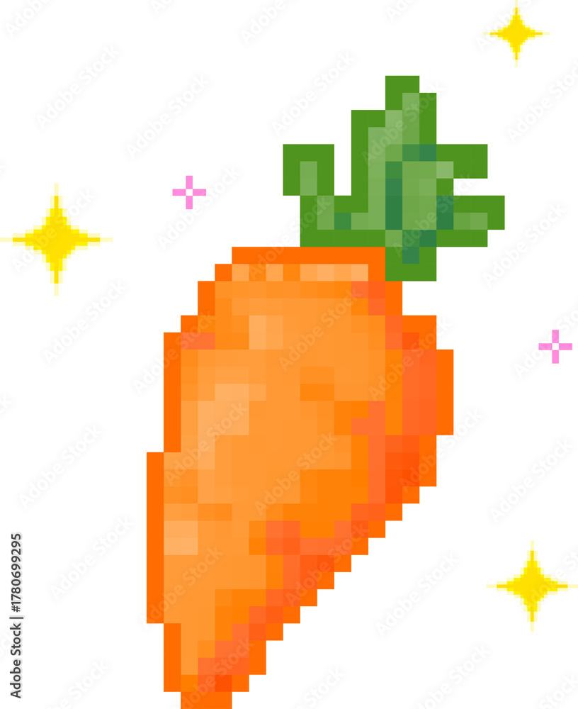 Obraz premium Pixelated Carrot