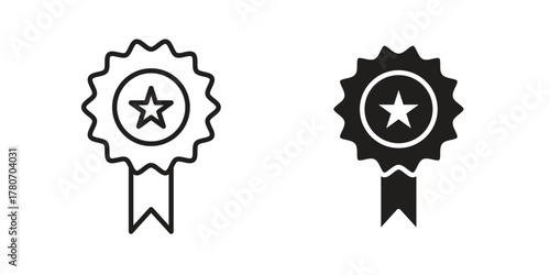Accreditation icon silhouette vector designs. Editable Strokes