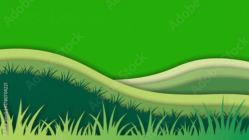 環境レイヤー ベクター丘陵風景 光のグラデーション