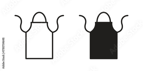 Apron icon silhouette vector designs. Editable Strokes
