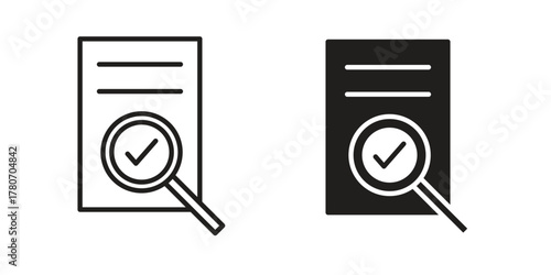 Audit icon silhouette vector designs. Editable Strokes