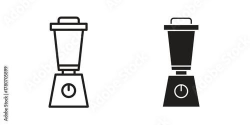 Blender icon silhouette vector designs. Editable Strokes