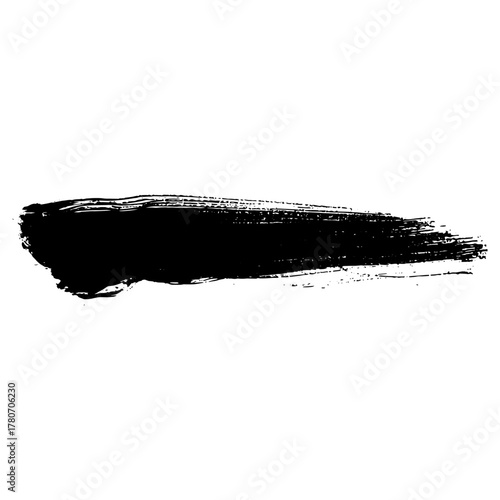 Hand drawn black ink brush strokes for grunge design backgrounds