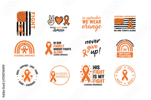 Leukemia Awareness Orange Ribbon Bundle for Support and Hope