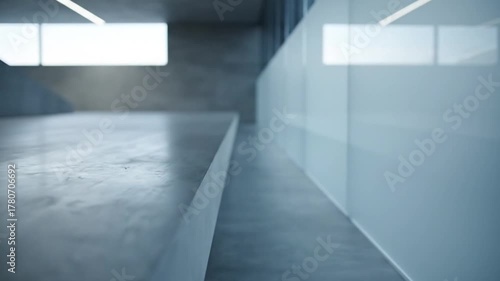 ミニマルコンクリート壁面照明ドローン映像