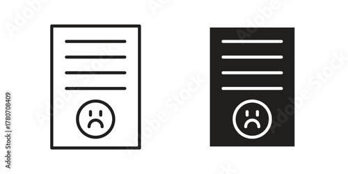 Complaint icon silhouette vector designs. Editable Strokes