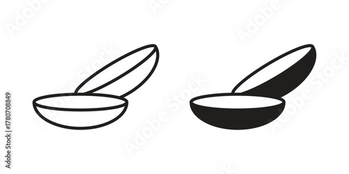 contact lenses icon silhouette vector designs. Editable Strokes