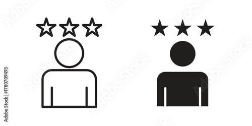 Customer loyalty icon silhouette vector designs. Editable Strokes