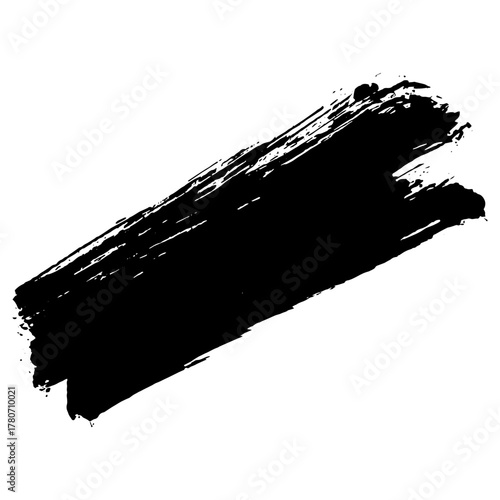 Hand drawn black ink brush strokes for grunge design backgrounds