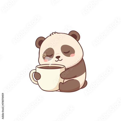 Panda Hugging Coffee Cup