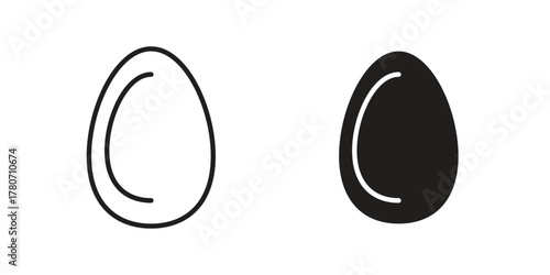 Egg icon silhouette vector designs. Editable Strokes