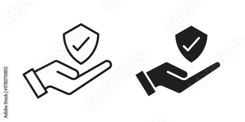 Encryption icon silhouette vector designs. Editable Strokes