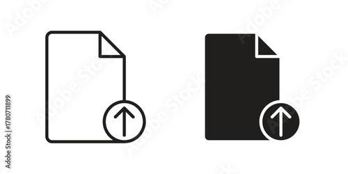 File upload icon silhouette vector designs. Editable Strokes