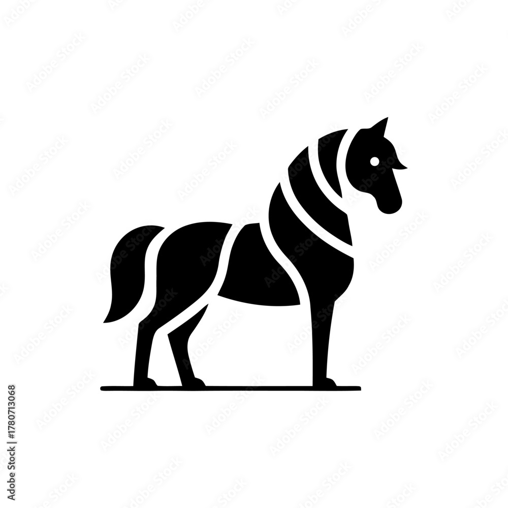 Fototapeta premium Horse stylized geometric animal