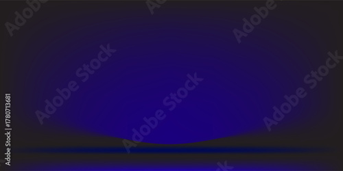 Abstract gradient podium background. blue empty 3d studio backdrop. Clean scene for product presentation mockup template. Vector illustration.