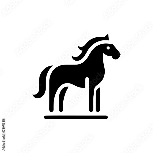 Horse solid icon symbol
