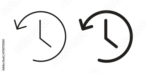 History icon silhouette vector designs. Editable Strokes