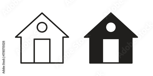 Home icon silhouette vector designs. Editable Strokes