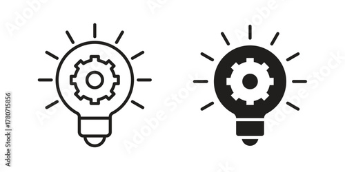 Innovation icon silhouette vector designs. Editable Strokes