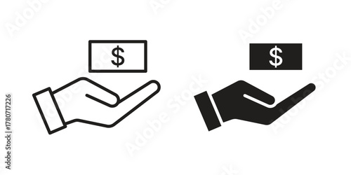loan icon silhouette vector designs. Editable Strokes