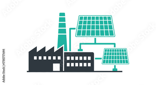 Industrial facility utilizing solar energy for power and sustainable operations