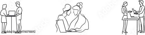 Continuous line drawing in a minimalist modern style shows a child reading a book, embodying the back to school theme with the designation 270919e