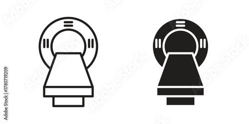 MRI icon silhouette vector designs. Editable Strokes